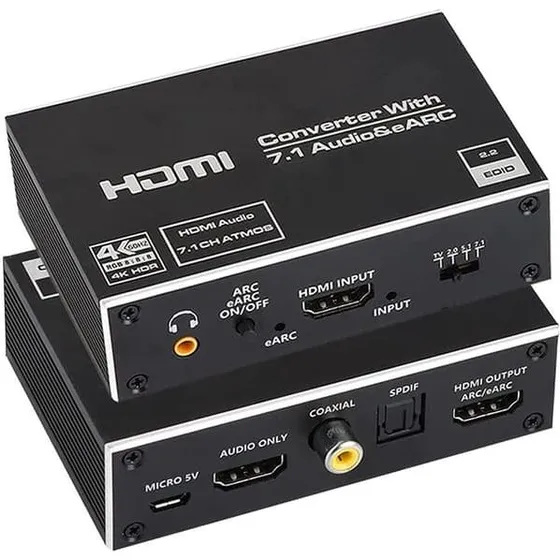 NÖRDIC HDMI Extractor 4K60Hz med eARC/ARC & Dolby Atmos