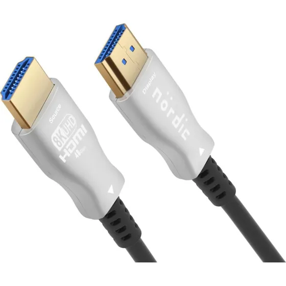 NÖRDIC 7,5m HDMI 2.1 AOC Optisk Fiberkabel - 8K & 4K 120Hz