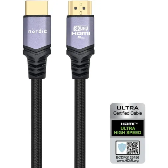 NÖRDIC HDMI 2.1 Ultra High Speed Kabel 1,5m - 8K & 4K 120Hz