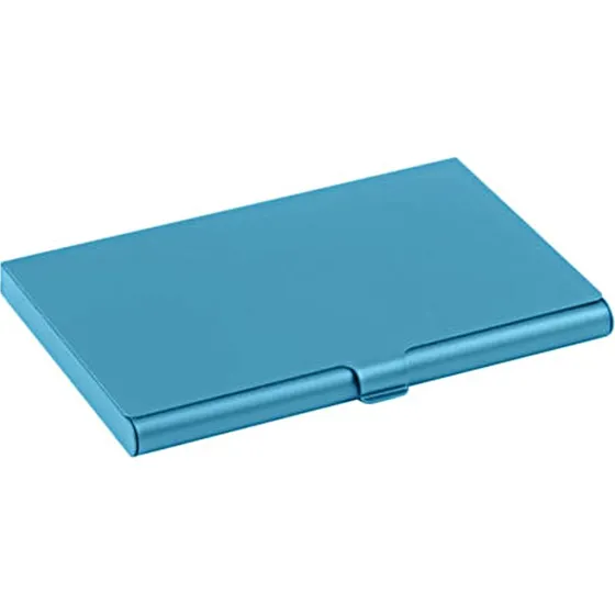 Glat aluminiumskortholder - Lyseblå