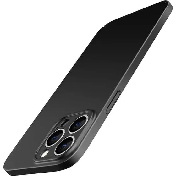 iPhone 14 Pro etui - Sort mat hård skal