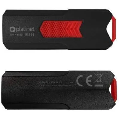 Platinet Portable SSD 512GB USB 3.2 (op til 400 MB/s) Sort
