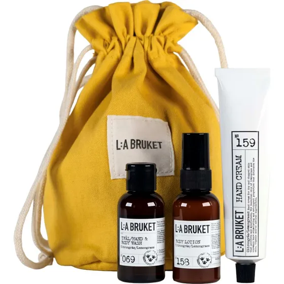 L:a Bruket Summer Pouch - Hudplejesæt med Citrongræs