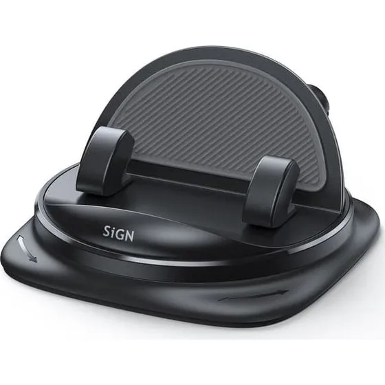 SiGN 360° Roterbar Dashboard Telefonholder - Sort