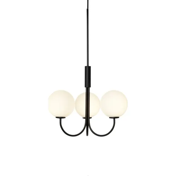 Herstal Ballon Lysekrone 3 Sort, Ø 45 cm