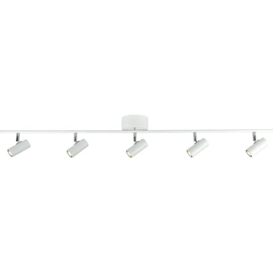 Belid Cato skinne med 5 spotlights i mat hvid