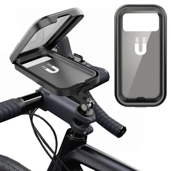 SKALO Vandtæt Mobilholder til Cykel og Motorcykel - Sort