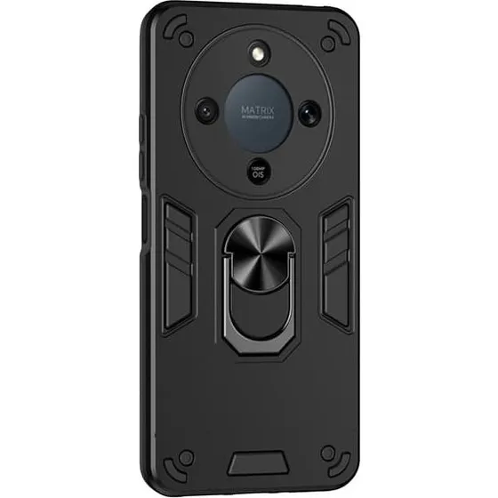SKALO Armor Metallring Cover til Honor Magic8 Lite - Sort