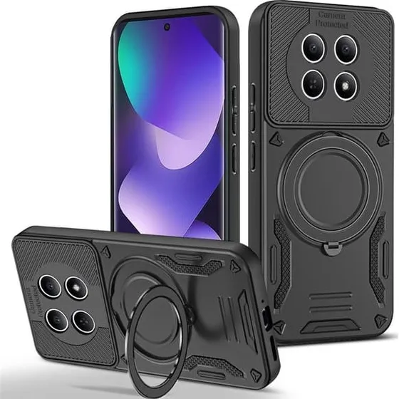 SKALO Stødsikkert Hybrid Cover til Xiaomi Redmi Note 15 5G - Sort