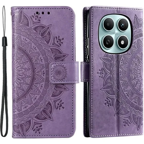 SKALO Mandala Flip Cover til Xiaomi Redmi Note 15 5G - Lilla
