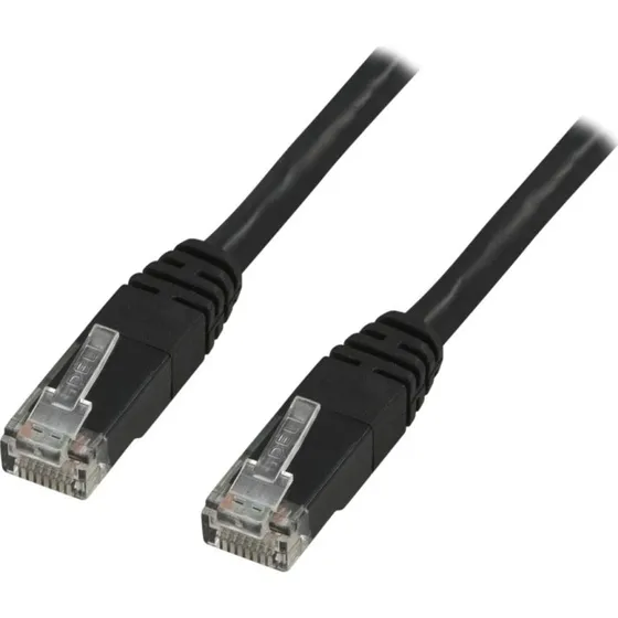 DELTACO U/UTP Cat6 patchkabel, 25m, sort