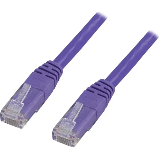 DELTACO U/UTP Cat6 Patchkabel, LSZH, 2m, Lilla