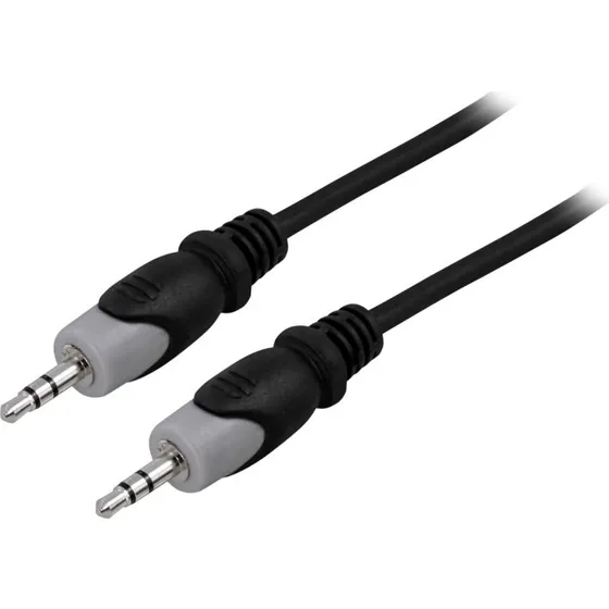 DELTACO Lydkabel, 3,5mm han-han, 0,5m