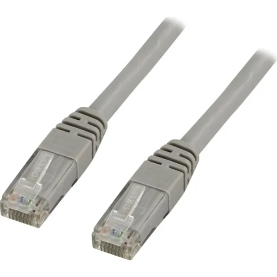 DELTACO U/UTP Cat6 patchkabel, LSZH, 0,3m, Grå