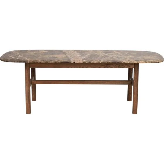 Rowico Hammond sofabord i Emperador-marmor og olieret egetræ 135x62 cm