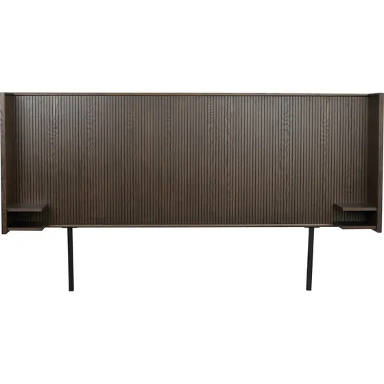 Rowico Redmond Sengegavl i brun eg med 4 hylder, 234x32 cm