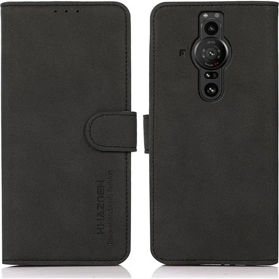 KHAZNEH Vintage Læder Taske til Sony Xperia Pro-I - Sort