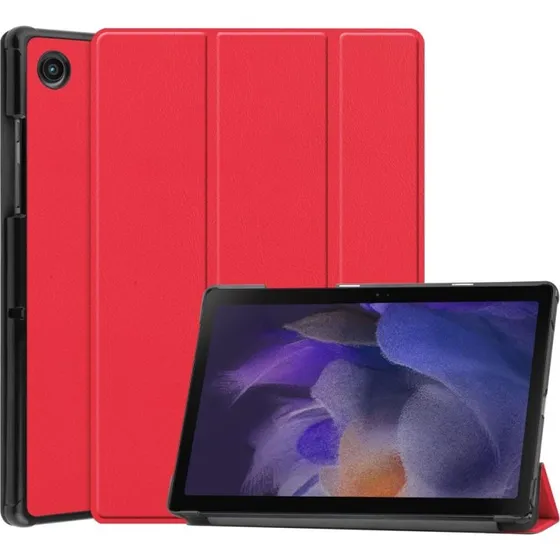Trifoldet stativcover til Samsung Galaxy Tab A8 10.5" (2021) - Rød