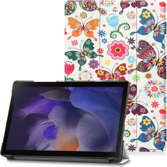 Samsung Galaxy Tab A8 10.5" (2021) Trifoldet Etui - Sommerfugle