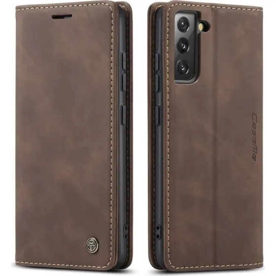 CASEME Retro Wallet Case til Samsung Galaxy S22 - Kaffe