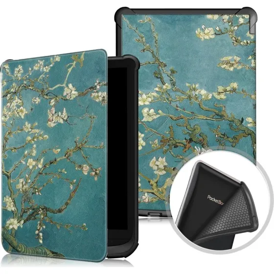 PocketBook Etui med Blomsterprint - PU-læder til flere modeller