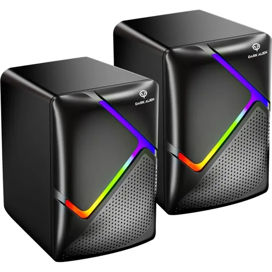 DARK ALIEN S-510 USB Desktop Højttalere med RGB-lys