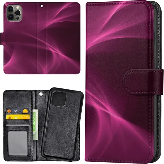 iPhone 14 Pro Max - Mobilcover med pung i Purple Fog