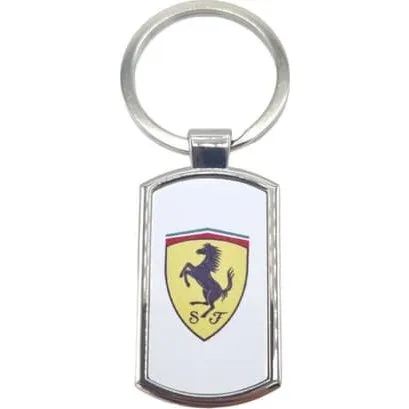 Ferrari Nøglering i sølvfarvet stål