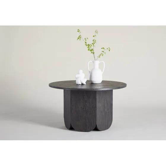Venture Home Tekla sofabord - Rundt, sort, Ø80 cm