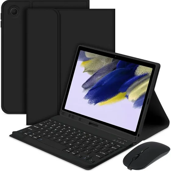 Samsung Galaxy Tab A9+ / A11+ Tastatur & Mus Sæt - Sort US Layout
