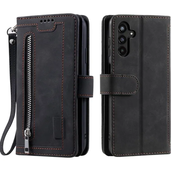 Samsung Galaxy S25 5G Etui med Lynlåslomme og 9 Kortlommer