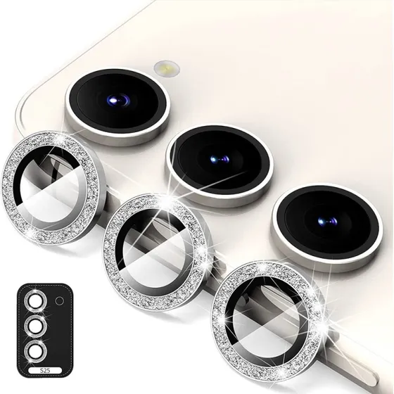 ENKAY Glitter Linsebeskytter til Samsung Galaxy S25