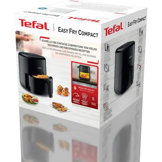 Tefal Easy Fry Compact EY145810 Airfryer, 3L, 1300W, Sort