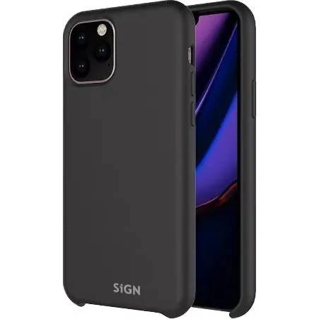 SiGN Flydende silikoneetui til iPhone 12 Pro Max, sort
