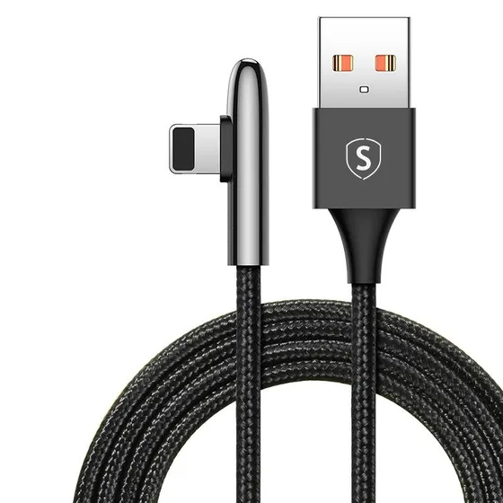 SiGN USB til Lightning Gaming Kabel, 2m, 2.4A - Sort