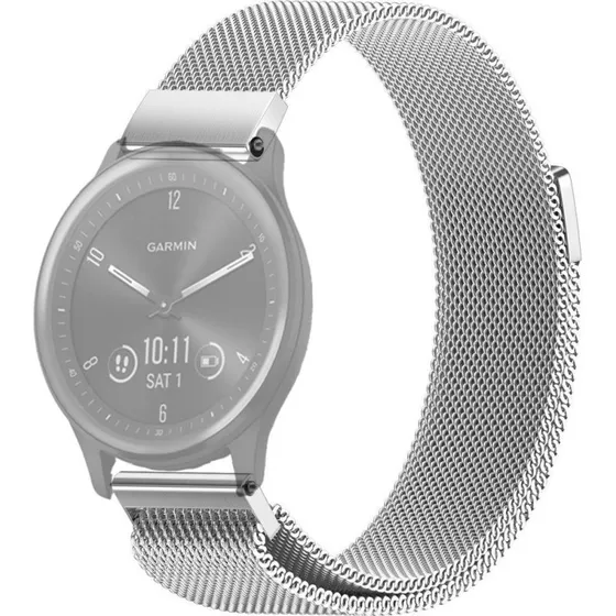 SKALO Milanese Loop til Garmin Vivomove 3, 20 mm