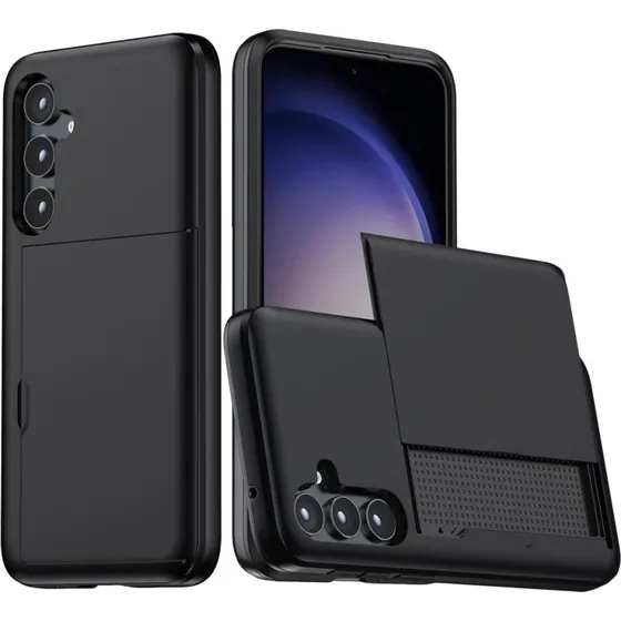 SKALO Samsung A55 5G Armor Cover kortholder - Sort