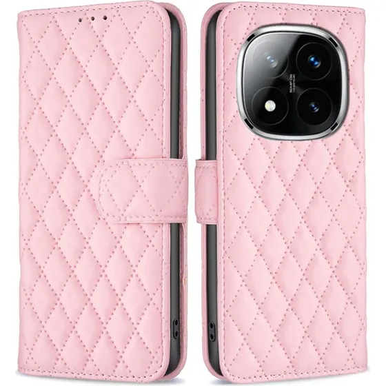 SKALO Xiaomi Redmi Note 14 Pro+ 5G BINFEN Quiltet Cover - Pink