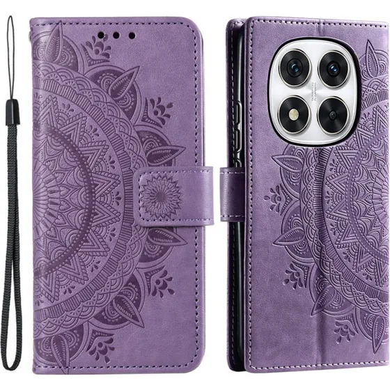 SKALO Mandala Flip Cover til Xiaomi Redmi Note 14 Pro+ 5G - Lilla