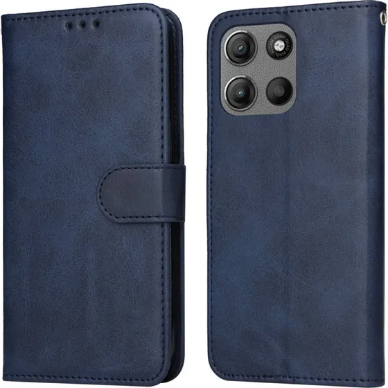 SKALO PU-læder Flip Cover til Motorola Moto G15 Power