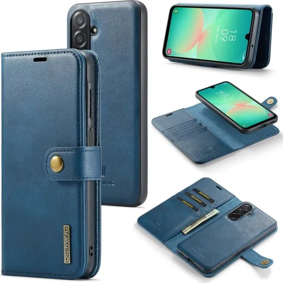 DG MING Samsung A26 5G 2-i-1 Magnetisk Flip Cover - Blå