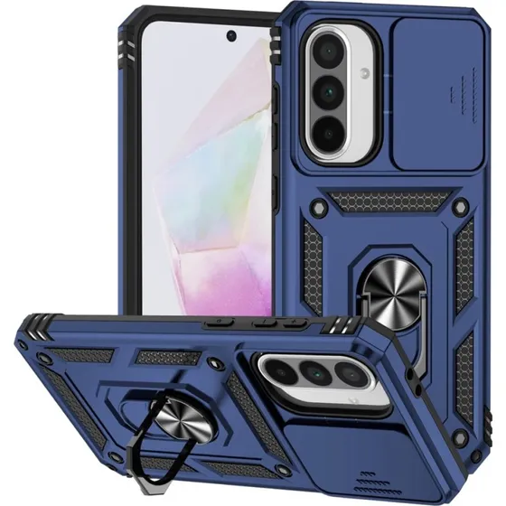 SKALO Samsung A36 5G Armor Metalring Cover - Blå