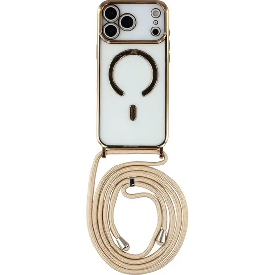 SKALO iPhone 17 Pro TPU Color Edge Halskæde Cover - Guld