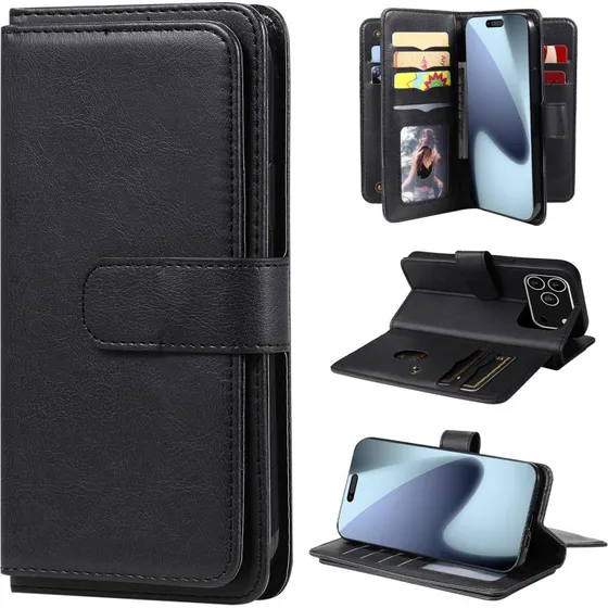 SKALO iPhone 17 Pro KT 10-RUM Flip Cover - Sort