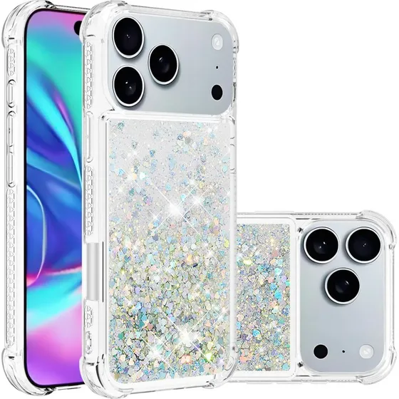 SKALO iPhone 17 Pro Max Kviksand Glimmer Cover - Sølv