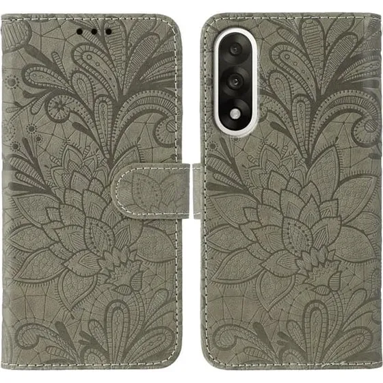 SKALO OnePlus Nord 5 Mandala Blomst Flip Cover - Grå