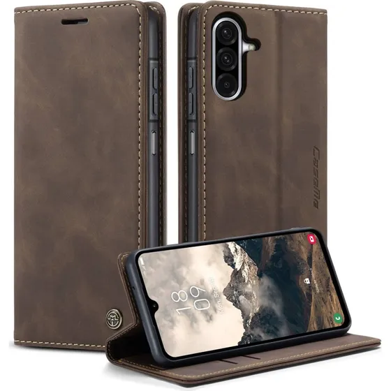 CASEME Retro Pung Taske til Samsung Galaxy A17 - Coffee