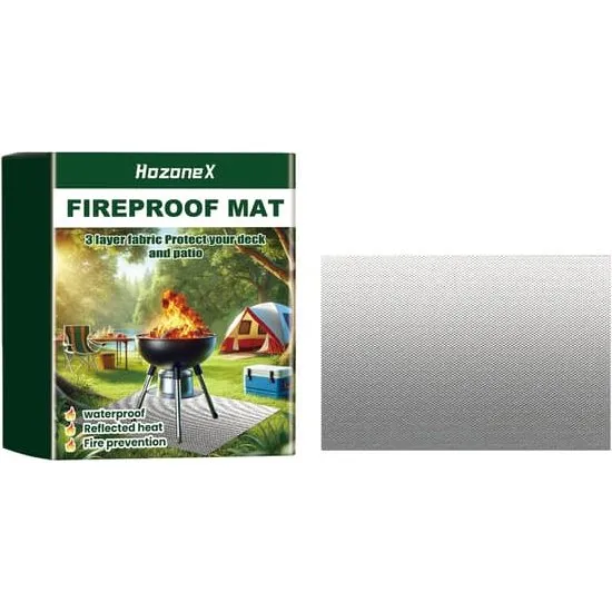 HOZONEX Grillmåtte 152x99 cm - Brandsikker og vandtæt beskyttelse