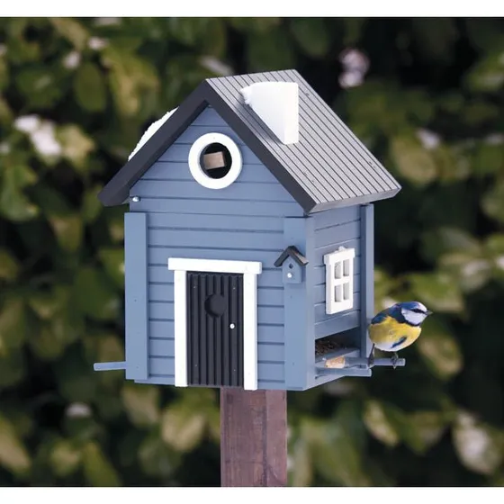 Wildlife Garden Blå Hytte Fuglehus - Multiholk Plus