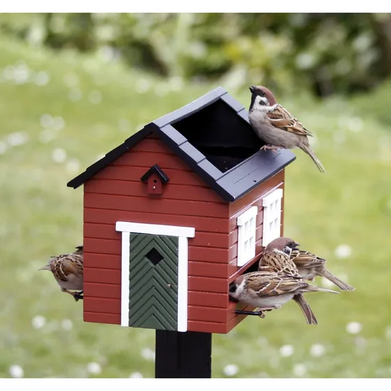 Wildlife Garden Fuglehus med Bad - Rød
